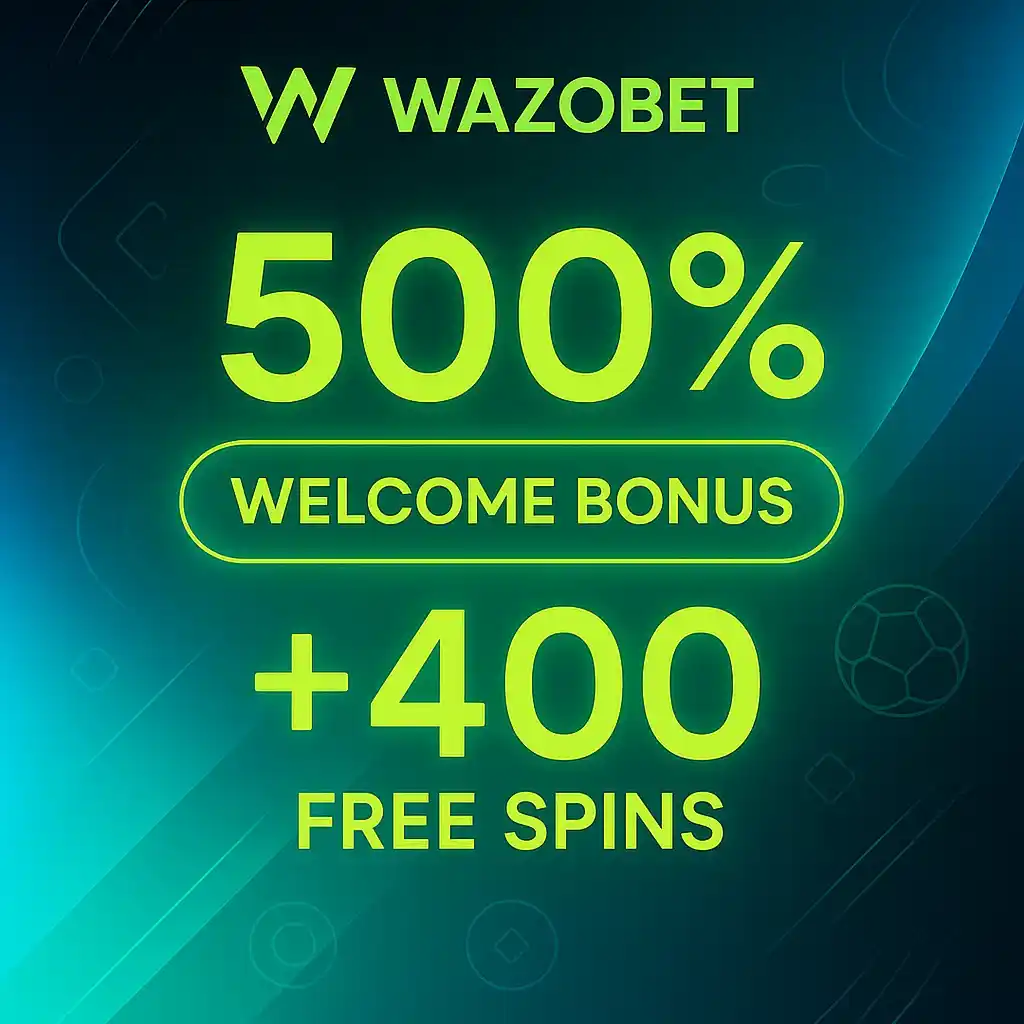 Wazobet offers bonuses for your first deposit